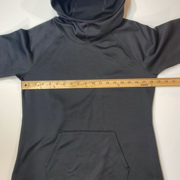 New Balance Black Women Performance Hoodie with Sleeve Logo Sz M - Picture 5 of 6